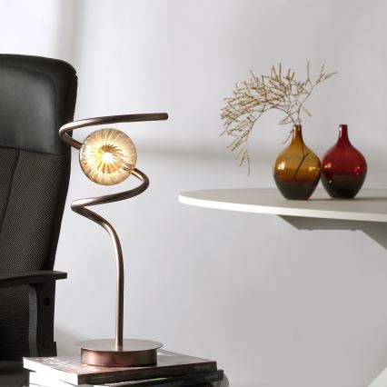 ONLI - Stona lampa FRIDA 1xG9/10W/230V 42 cm bakarna