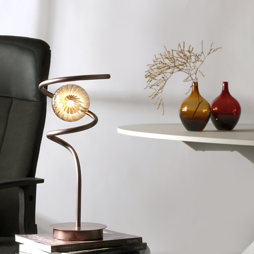 ONLI - Stona lampa FRIDA 1xG9/10W/230V 42 cm bakarna