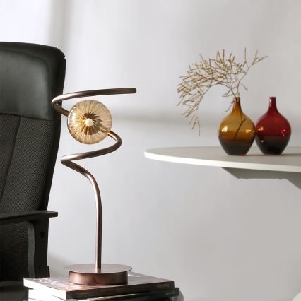 ONLI - Stona lampa FRIDA 1xG9/10W/230V 42 cm bakarna