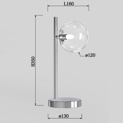 ONLI - Stona lampa KIMBERLY 1xG9/6W/230V 35 cm sjajni hrom