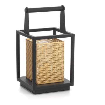 ONLI - Stona lampa MALIK 1xE27/22W/230V 29 cm zlatna/crna