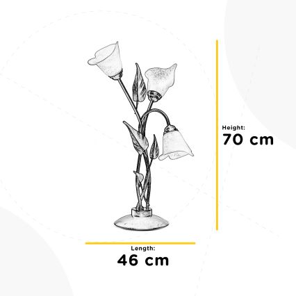 ONLI - Stona lampa MIRANDA 3xE14/6W/230V 70 cm