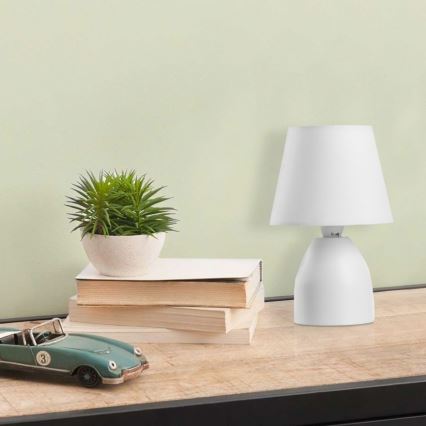 ONLI - Stona lampa NANO 1xE14/6W/230V bela 19 cm
