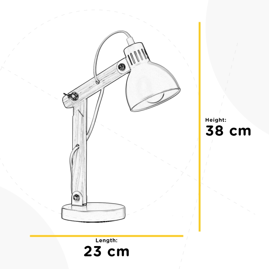 ONLI - Stona lampa NORA 1xE14/6W/230V siva