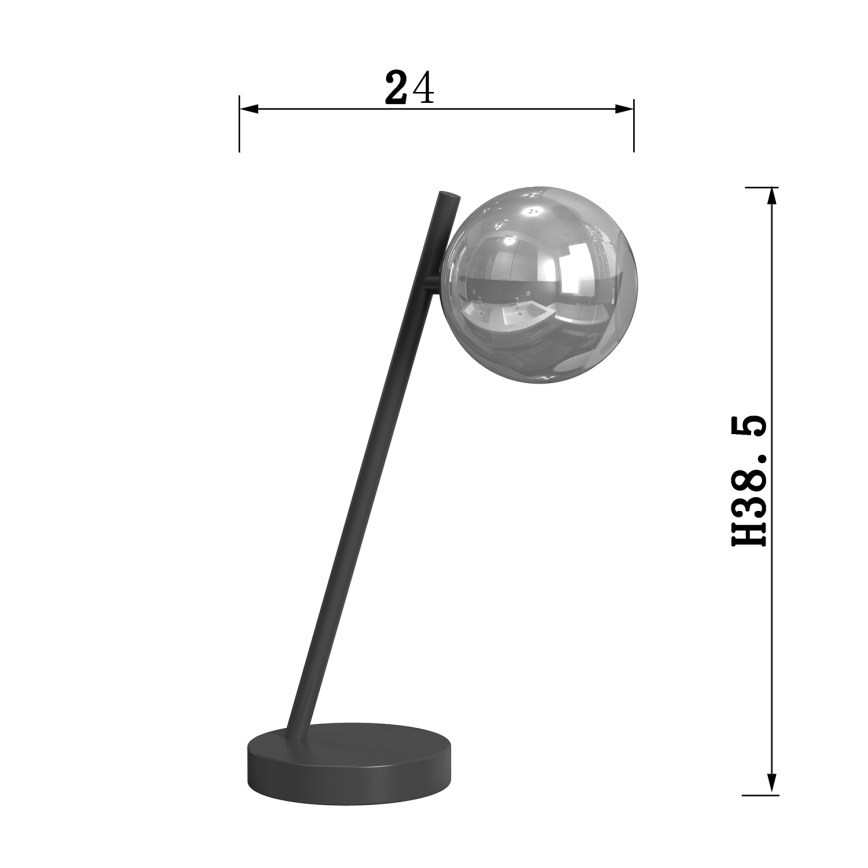 ONLI - Stona lampa PALOMA 1xG9/10W/230V 38,5 cm crna/zadimljena