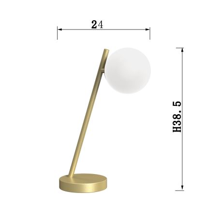 ONLI - Stona lampa PALOMA 1xG9/10W/230V 38,5 cm zlatna