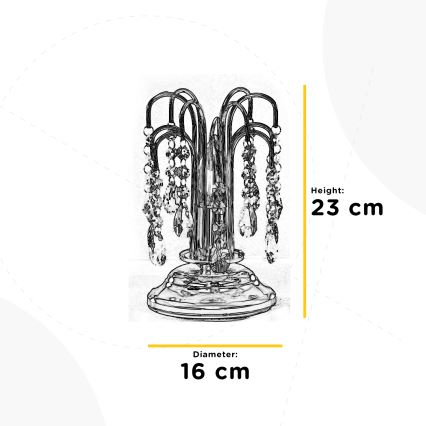 ONLI - Stona lampa PIOGGIA 1xE14/6W/230V zlatna