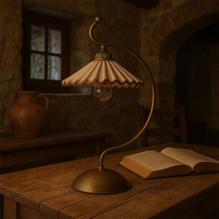 ONLI - Stona lampa ROSINA 1xE14/6W/230V bronzana