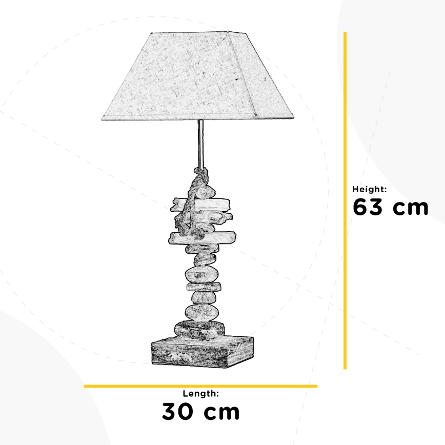 ONLI - Stona lampa SEREGON 1x E27/22W/230V, visina 63 cm