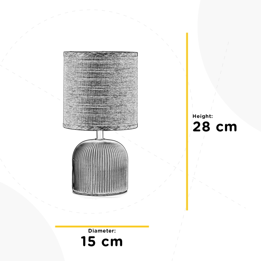 ONLI - Stona lampa SHELLY 1xE27/22W/230V braon 28 cm