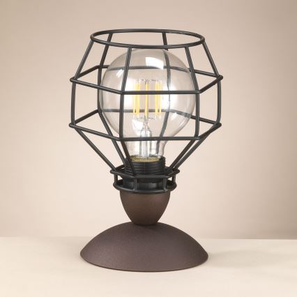 ONLI - Stona lampa SPIDER 1xE27/15W/230V 23 cm crna/smeđa