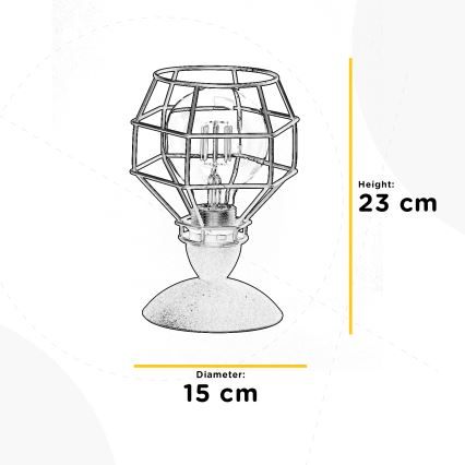 ONLI - Stona lampa SPIDER 1xE27/15W/230V 23 cm crna/smeđa