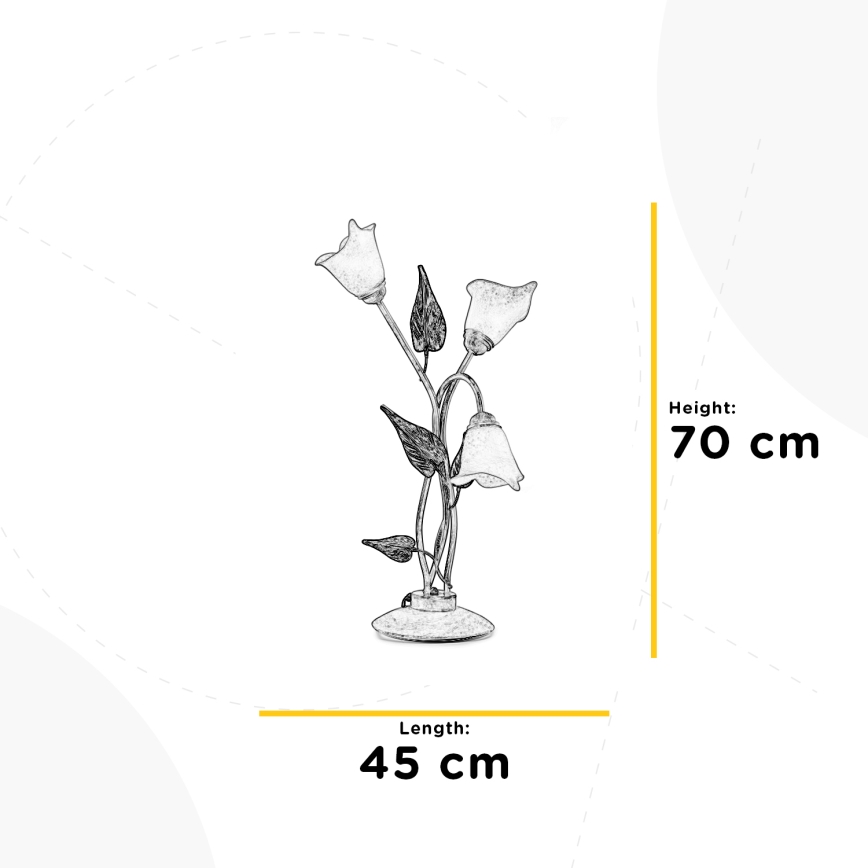 ONLI - Stona lampa VANDA 3xE14/6W/230V 70 cm