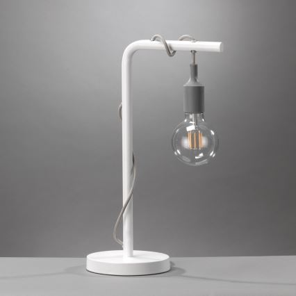 ONLI - Stona lampa WIRE 1xE27/15W/230V 50 cm siva/bela