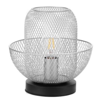 ONLI - Stona lampa ZAIR 1xE27/22W/230V crna/srebrna