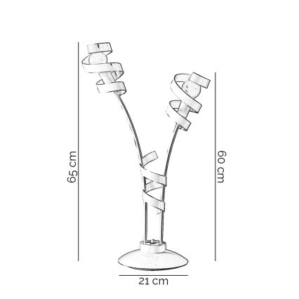ONLI - Stona lampa ZOE 2xE14/6W/230V 65 cm bela