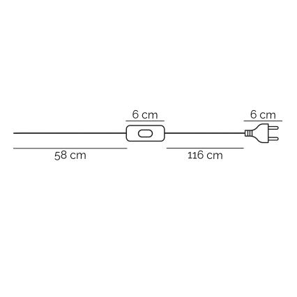 ONLI - Stona lampa ZOE 2xE14/6W/230V 65 cm bela