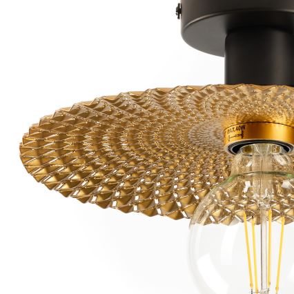 ONLI - Stropno svetlo GOLDEN 1xE27/22W/230V prečnik 28 cm zlatno/crno