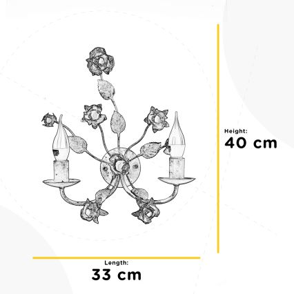 ONLI - Zidna lampa CAROLINA 2xE14/6W/230V bronzana