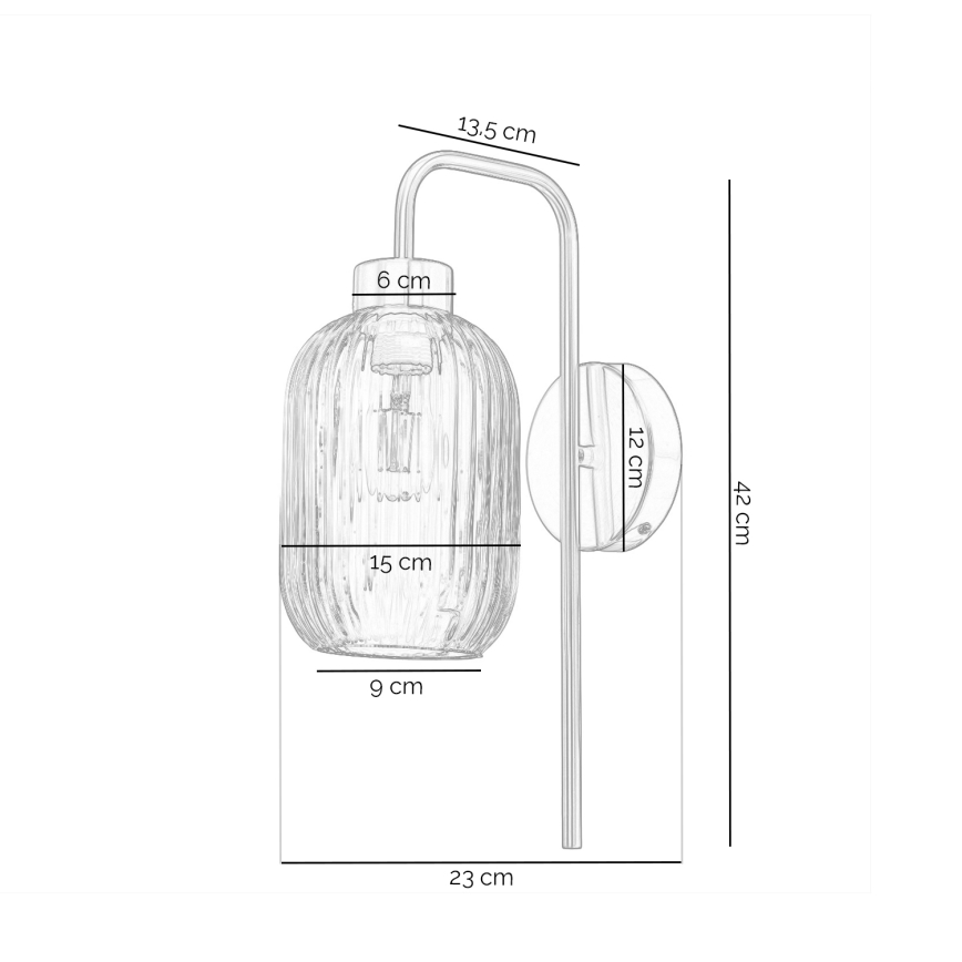 ONLI - Zidna lampa DOROTY 1xE27/15W/230V mesing