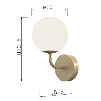 ONLI - Zidna lampa PALOMA 1xG9/10W/230V zlatna