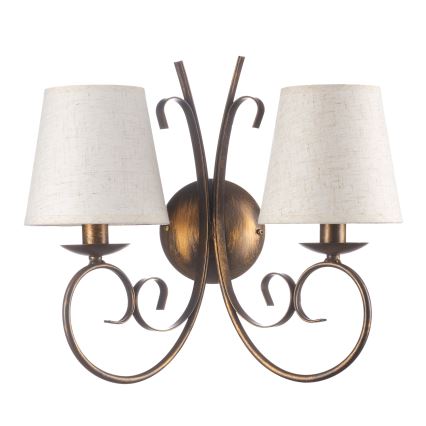 ONLI - Zidna lampa POMPEI 2xE14/6W/230V brončana