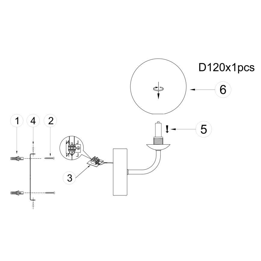 ONLI - Zidna svetiljka PALOMA 1xG9/10W/230V crna/dimljena