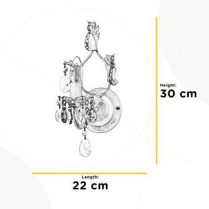 ONLI - Zidna svetiljka TERESA 1xE14/6W/230V bela