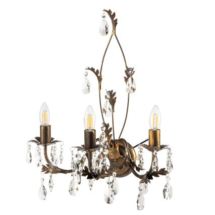 ONLI - Zidna svetiljka TERESA 3xE14/6W/230V bronzana