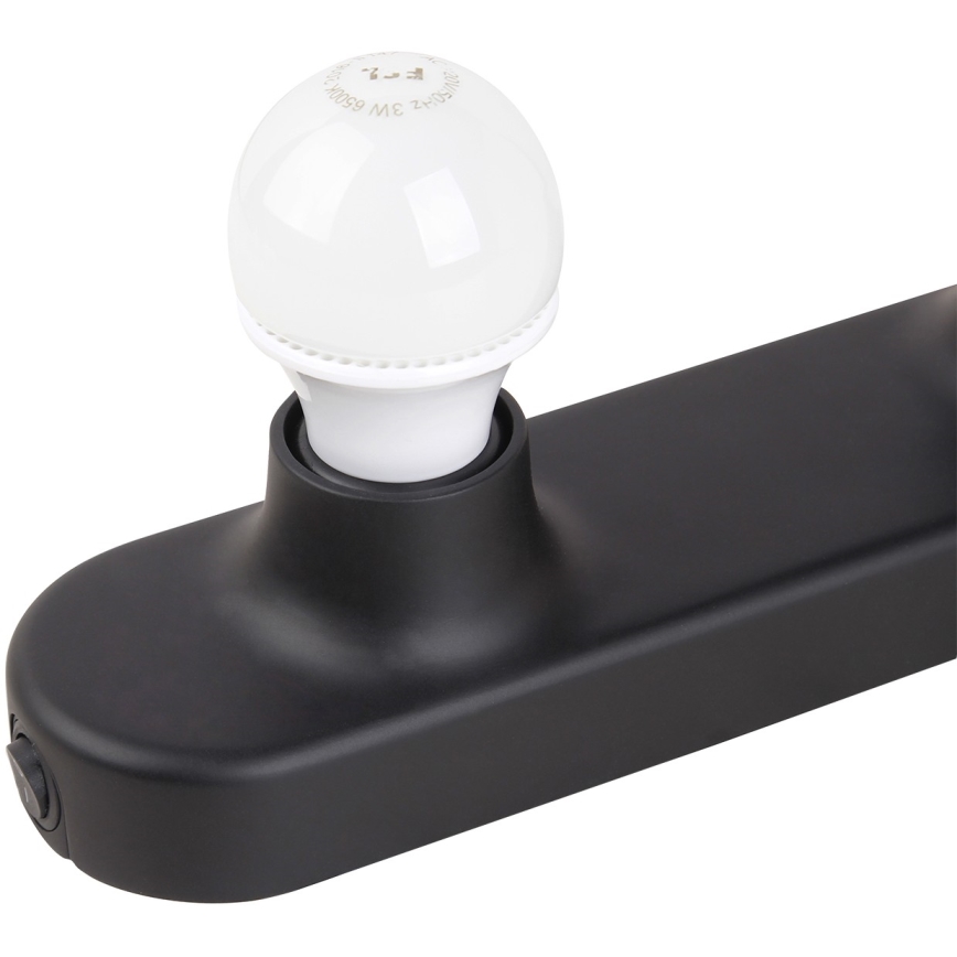 ONLI - Zidno svetilo HOLLYWOOD 5xE14/6W/230V crna