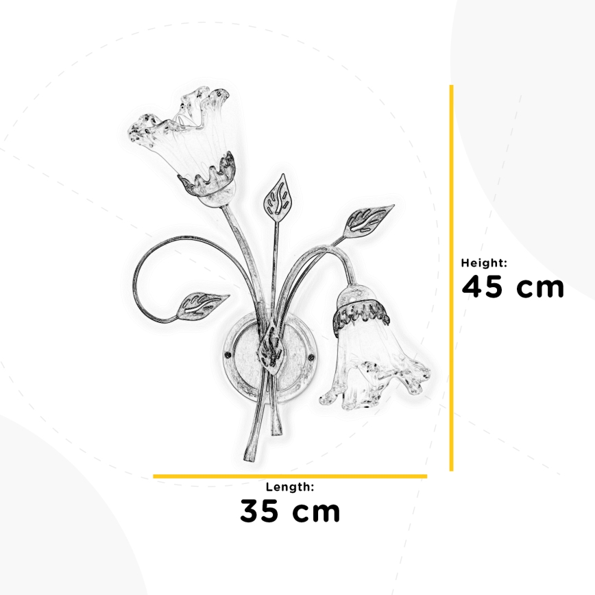 ONLI - Zidno svetilo LANCIA 2xE14/6W/230V
