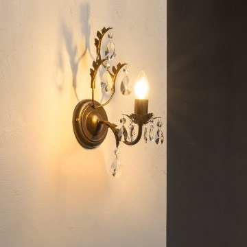 ONLI - Zidno svetlo TERESA 1xE14/6W/230V u bronzanoj boji