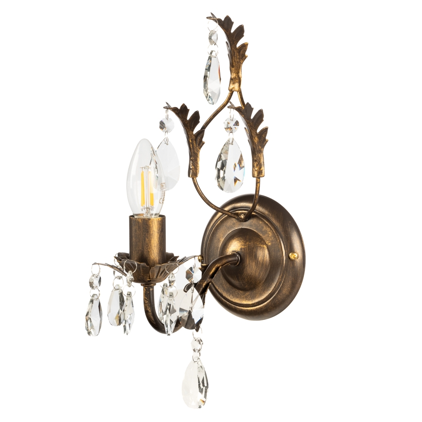 ONLI - Zidno svetlo TERESA 1xE14/6W/230V u bronzanoj boji