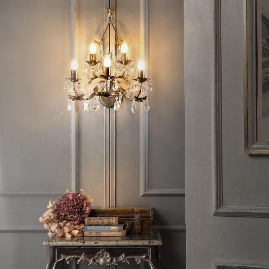 ONLI - Zidno svetlo TERESA 5xE14/6W/230V bronza