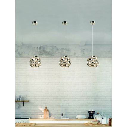 Open Design OR80179 - Luster na sajli CARERA 1xG9/7W/230V prečnik 15 cm sjajni hrom