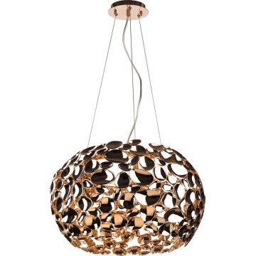 Open Design OR80186 - Luster na sajli CARERA 6xG9/7W/230V, prečnik 55 cm, boja ružičastog zlata