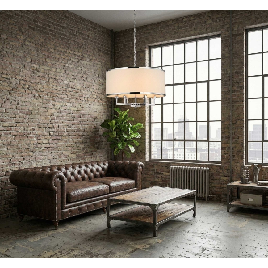 Open Design OR80209 - Luster na lancu CASA 3xE14/12W/230V krem/sjajni hrom