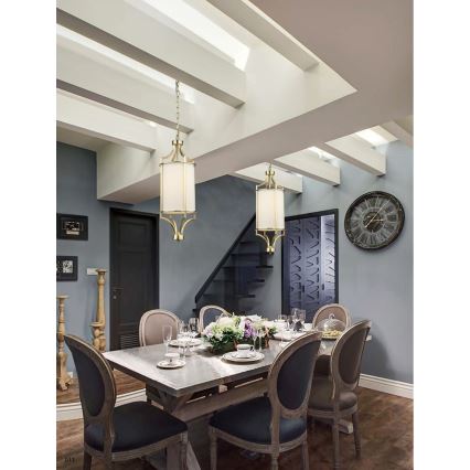 Open Design OR80568 - Luster na lancu LUNGA 1xE27/15W/230V mesing/bela