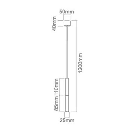Open Design OR80834 - Luster na sajli SLIMI 1xG9/3,5W/230V beo