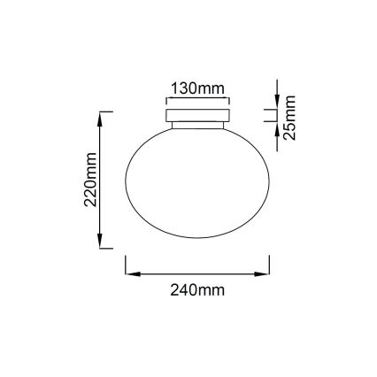 Open Design OR81145 - Plafonsko svetlo PALLA 1xE14/8W/230V prečnik 24 cm sjajni hrom