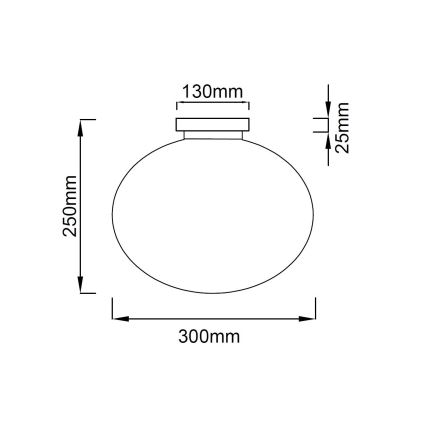 Open Design OR81152 - Stropno svetlo PALLA 1xE27/12W/230V, prečnika 30 cm, sjajni hrom