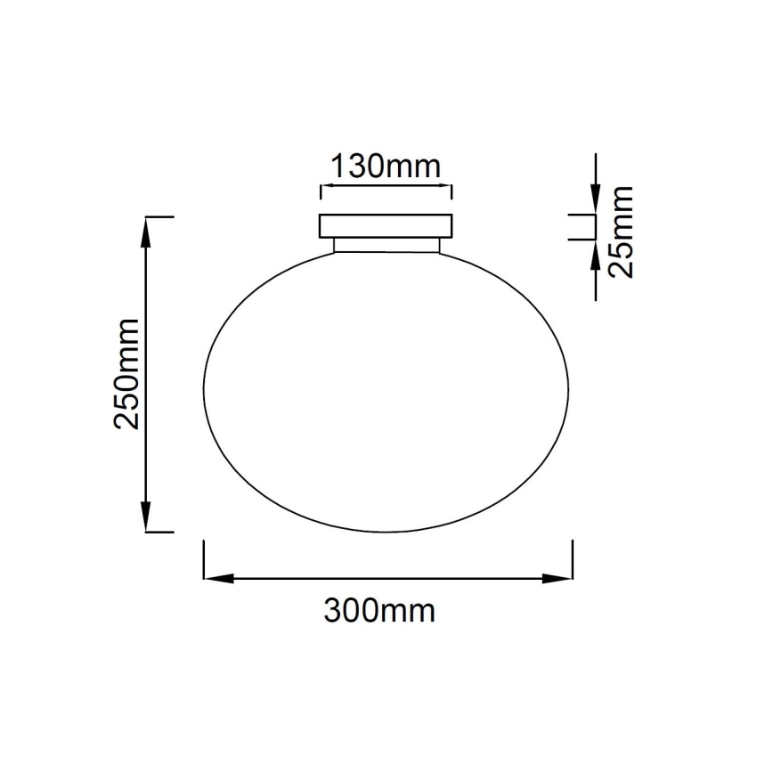 Open Design OR81152 - Stropno svetlo PALLA 1xE27/12W/230V, prečnika 30 cm, sjajni hrom