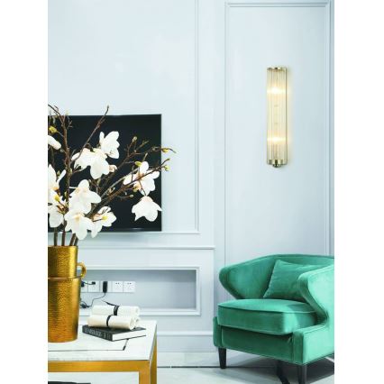 Open Design OR81572 - Zidna svetiljka FIATTO 2xE14/12W/230V mesing