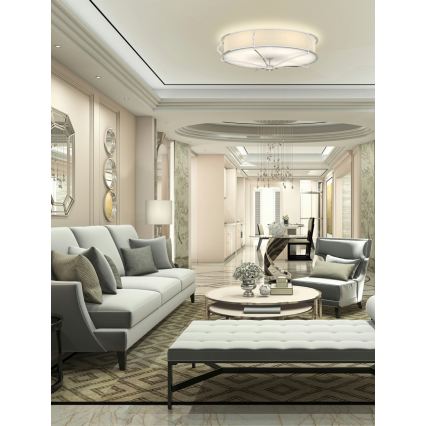 Open Design OR84412 - Plafonsko svetlo STESSO 4xE27/12W/230V prečnik 65 cm sjajni hrom/bela