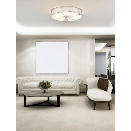 Open Design OR84412 - Plafonsko svetlo STESSO 4xE27/12W/230V prečnik 65 cm sjajni hrom/bela