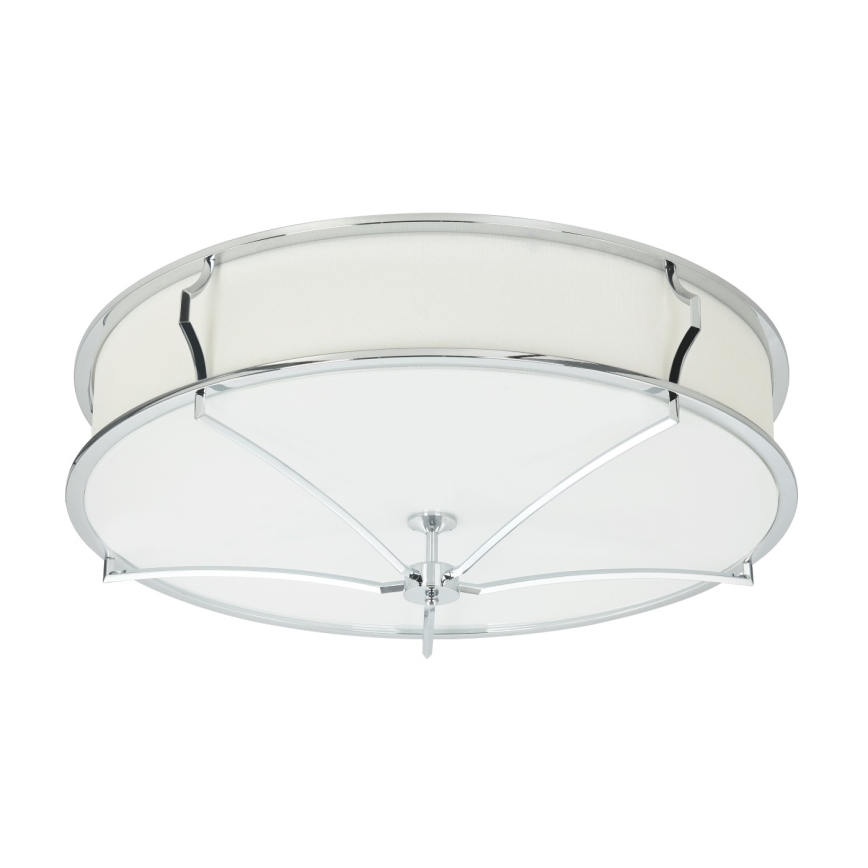 Open Design OR84429 - Plafonsko svetlo STESSO 6xE27/12W/230V prečnik 85 cm sjajni hrom/bela
