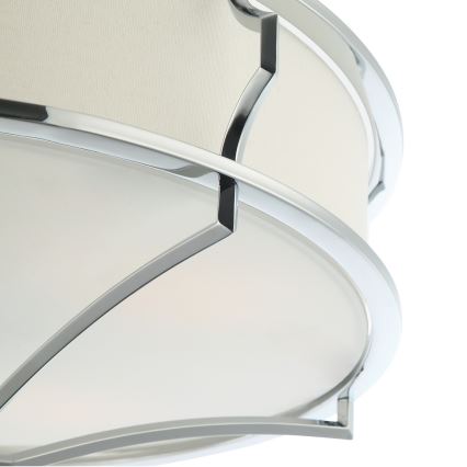 Open Design OR84429 - Plafonsko svetlo STESSO 6xE27/12W/230V prečnik 85 cm sjajni hrom/bela