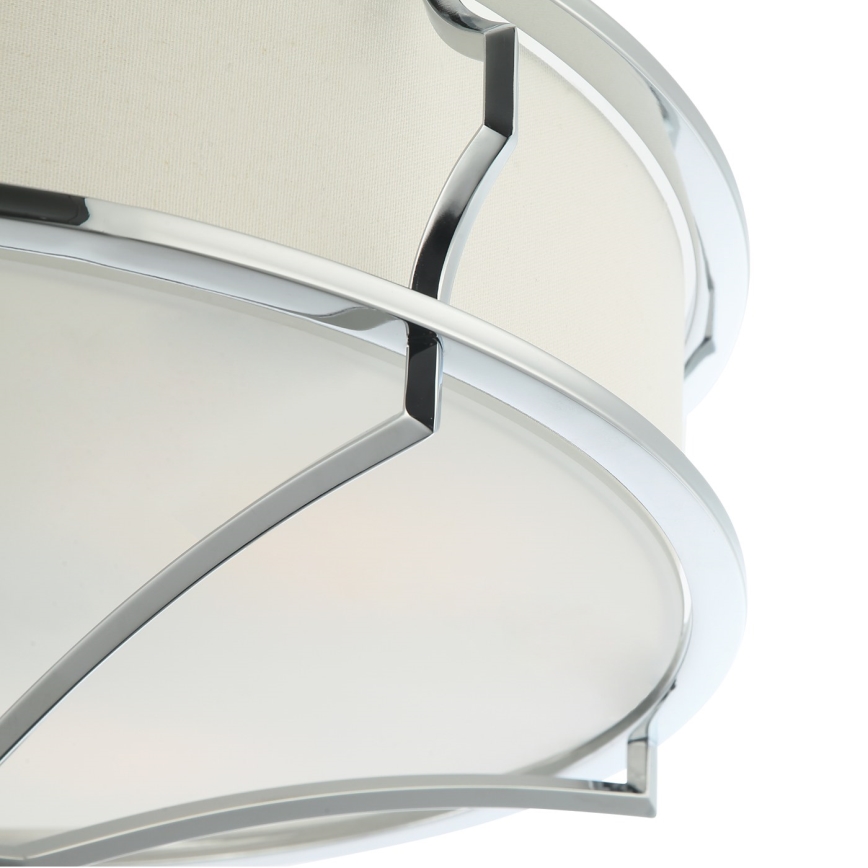 Open Design OR84429 - Plafonsko svetlo STESSO 6xE27/12W/230V prečnik 85 cm sjajni hrom/bela