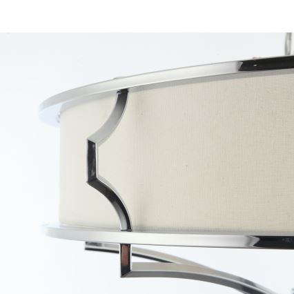 Open Design OR84429 - Plafonsko svetlo STESSO 6xE27/12W/230V prečnik 85 cm sjajni hrom/bela
