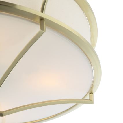 Open Design OR84436 - Stropna svetiljka STESSO 4xE27/12W/230V, prečnik 65 cm, mesing/bela